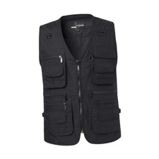 Gilet de pêche, camping, voyage et randonnée avec poches multiples, veste de