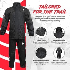 Veste Et Pantalon De Pluie Pour Homme, Imperméable, Noir, Réfléchissant