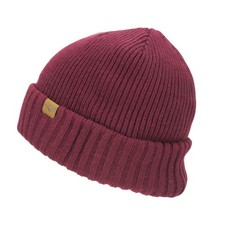 bonnet manchette imperméable pour le temps froid – unisexe, rouge, S/M