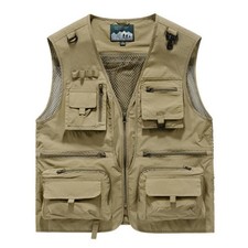 Gilet de pêche respirant avec poches, léger pour les pêcheurs