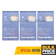 Esponjabon Exfoliant purifiant éponge savon neutre sans parfum 2 en 1...