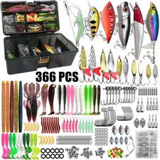 Kit Leurres Pêche 366 Pièces Truite Sandreau Achigan Boîte bas de ligne Rapala