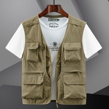 Gilet À Poches Multiples Sans Manches Pour La Pêche En Plein Air