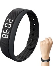 Bracelet Réveil Vibrant Montre Silencieuse Étanche Réglable Homme Femme Noir