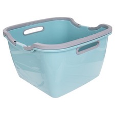 Bassine Multifonction Carrée 22L Poignées Rabattables Couleurs Variées