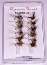 Fliegentom Assortiment de 12 No-Hackle-Duns ( mouche sèche)