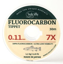 Leader de pêche à la mouche en matériau de pointe en fluorocarbone Sulcifly...